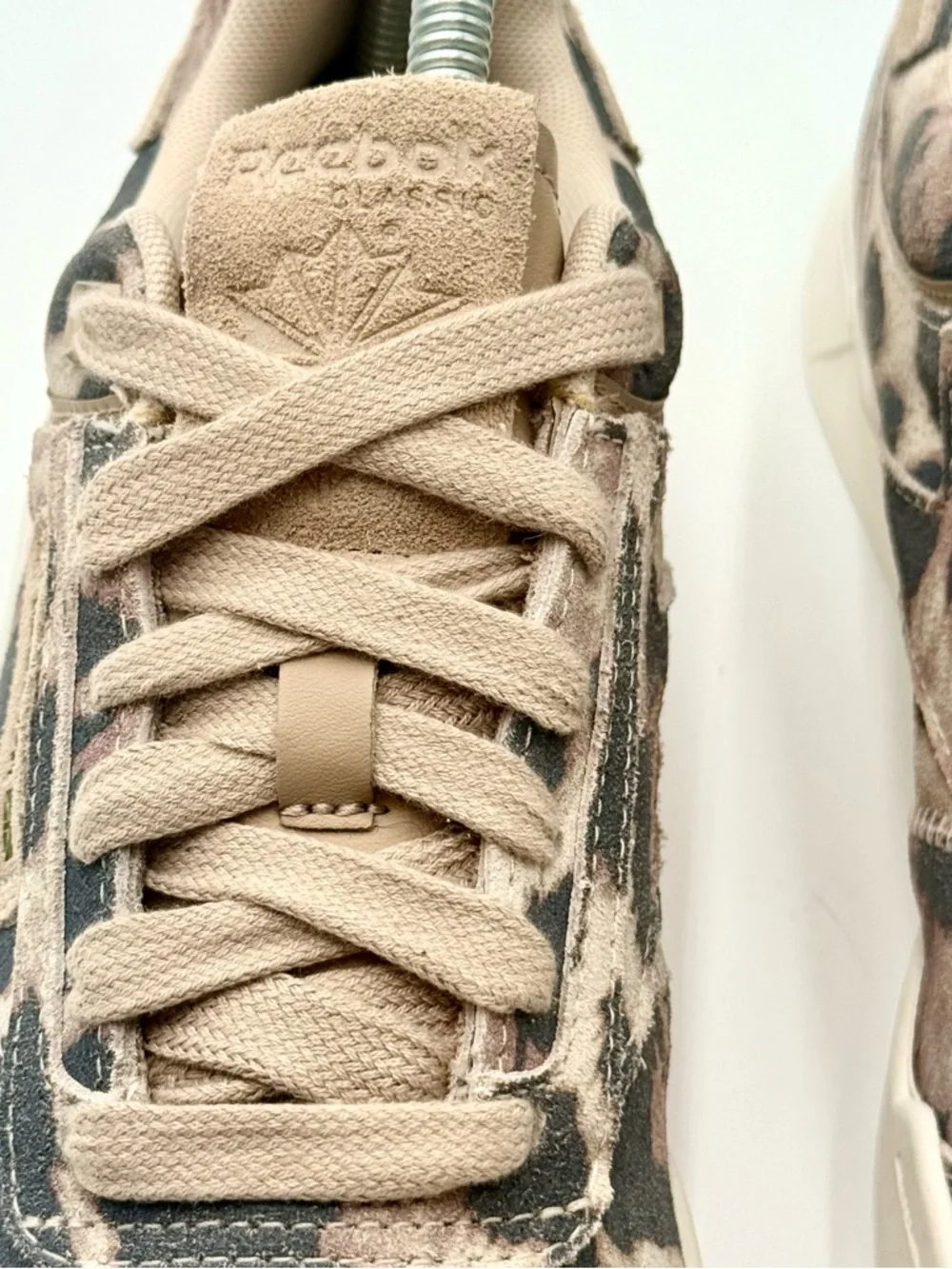 Reebok Women's‎ Leopard Print Low-Top Sneakers in Tan & Black